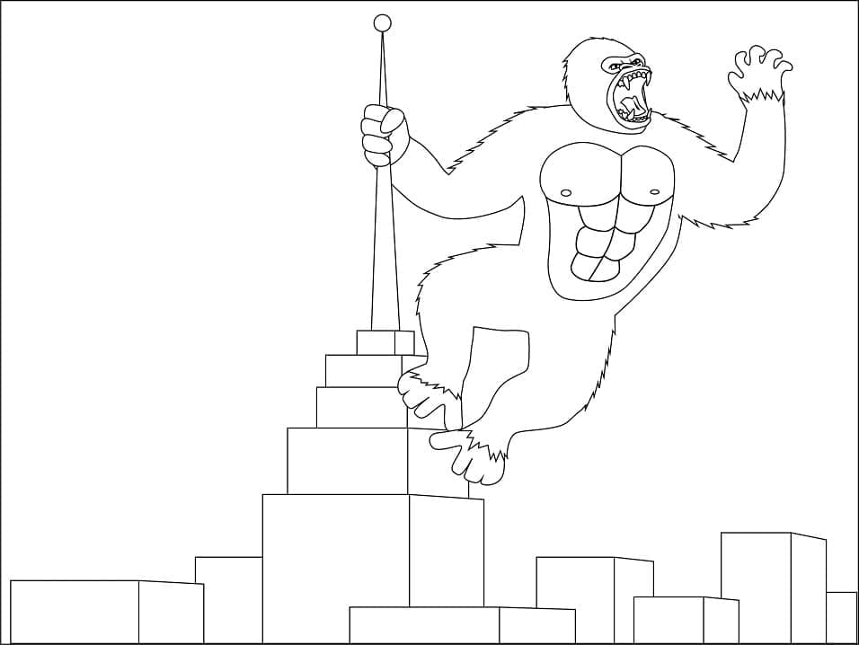 Immagine Stampabile King Kong da colorare