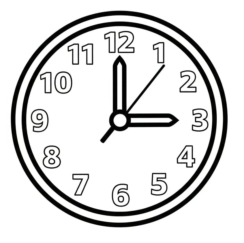 Immagine Stampabile Orologio da colorare