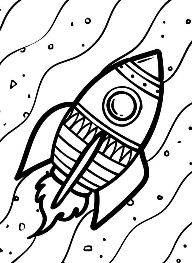 Immagine Stampabile Razzo da colorare