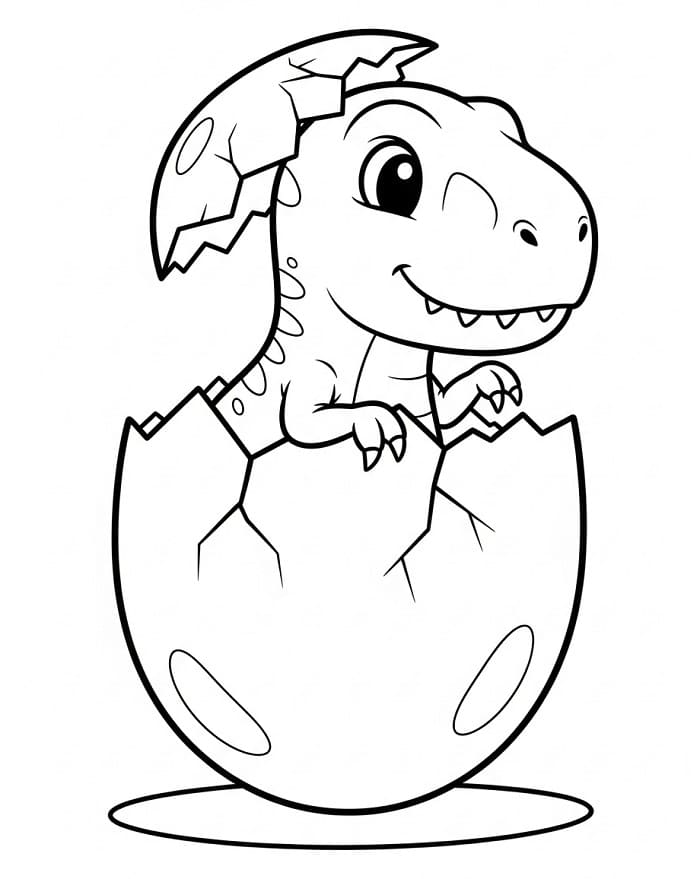 Immagine Stampabile T-rex da colorare