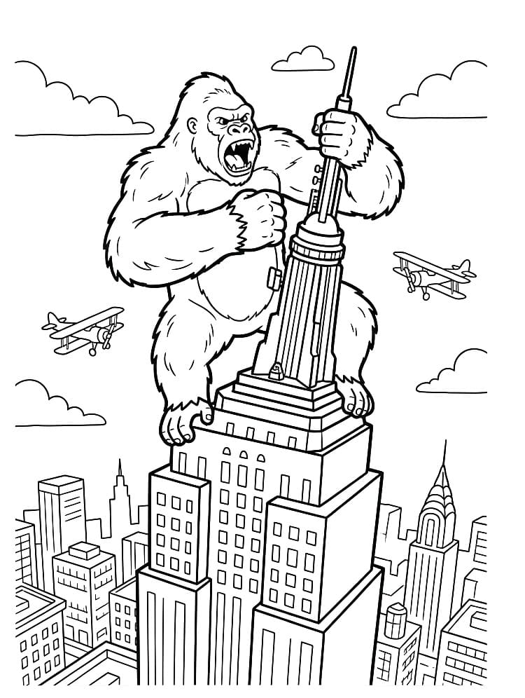 King Kong Forte da colorare