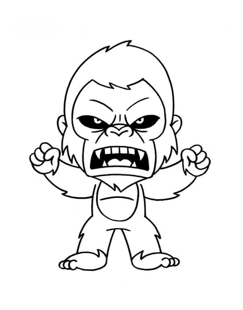 King Kong Immagine Stampabile da colorare