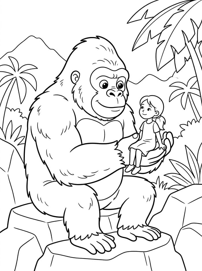 King Kong Stampabile Gratis da colorare