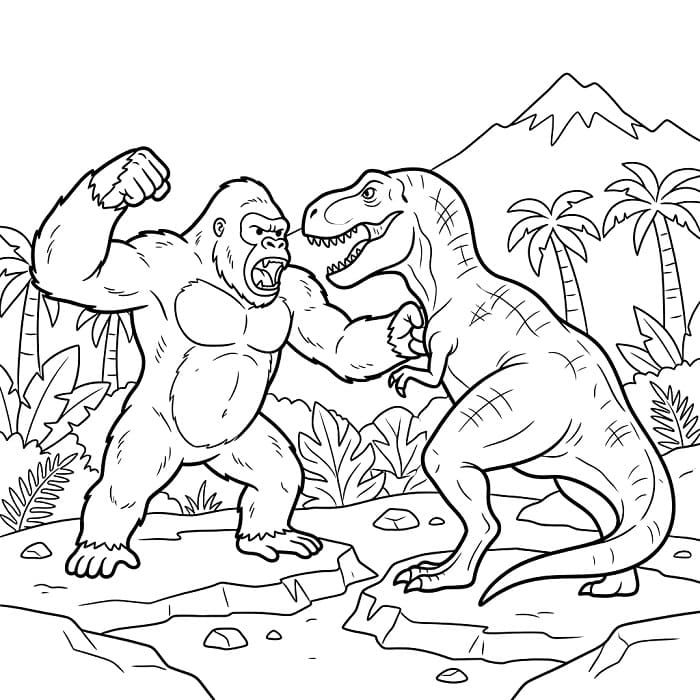 King Kong Straordinario da colorare