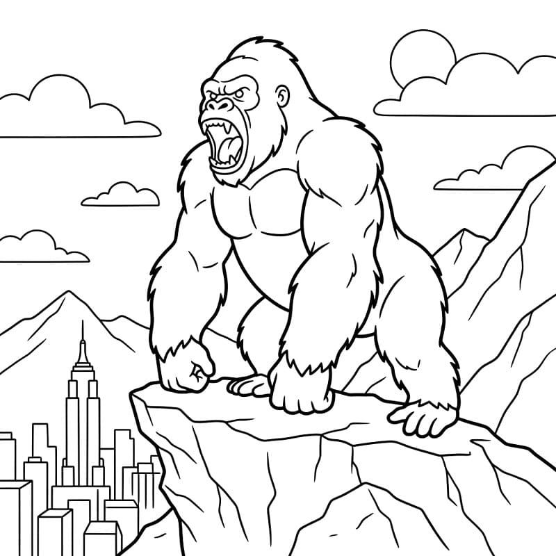 King Kong per Bimbi da colorare