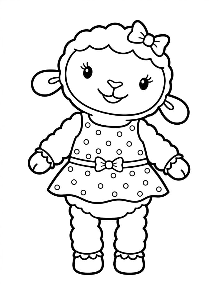 Lambie Dottoressa Peluche da colorare