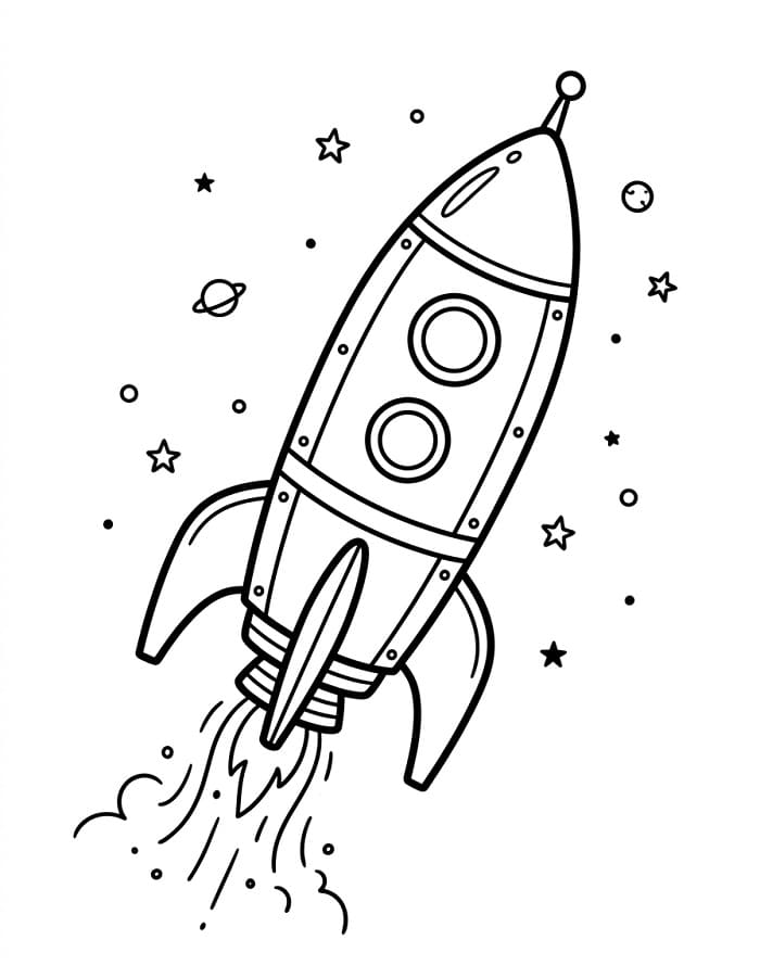 Lancio del Razzo da colorare