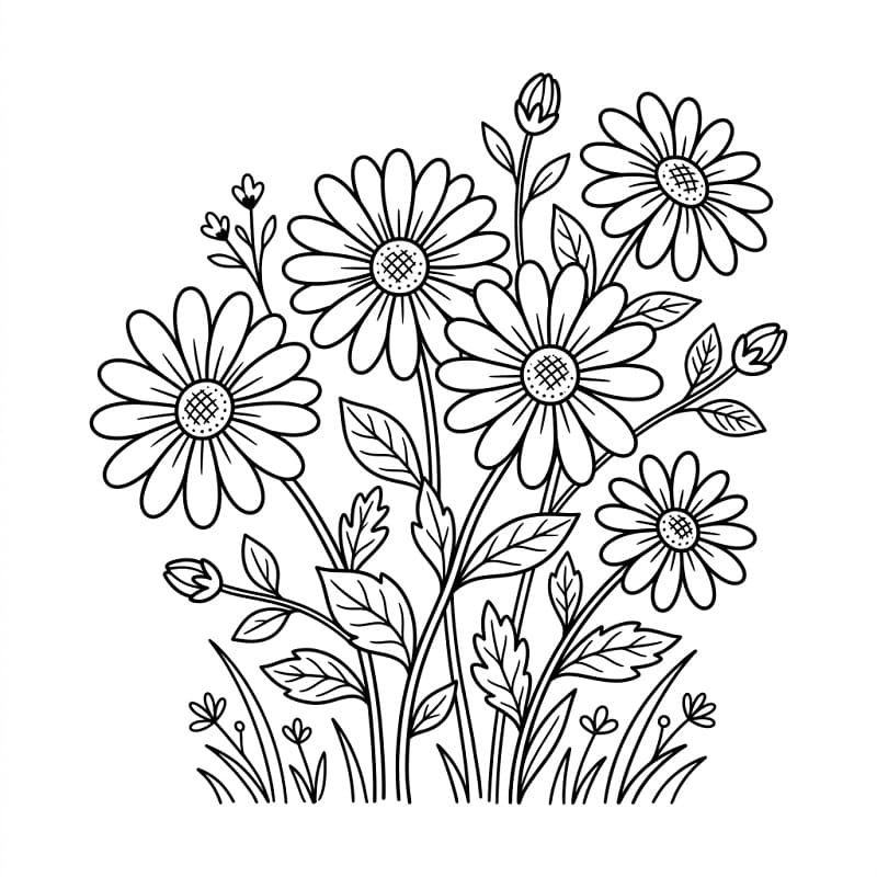 Margherita Elegante da colorare