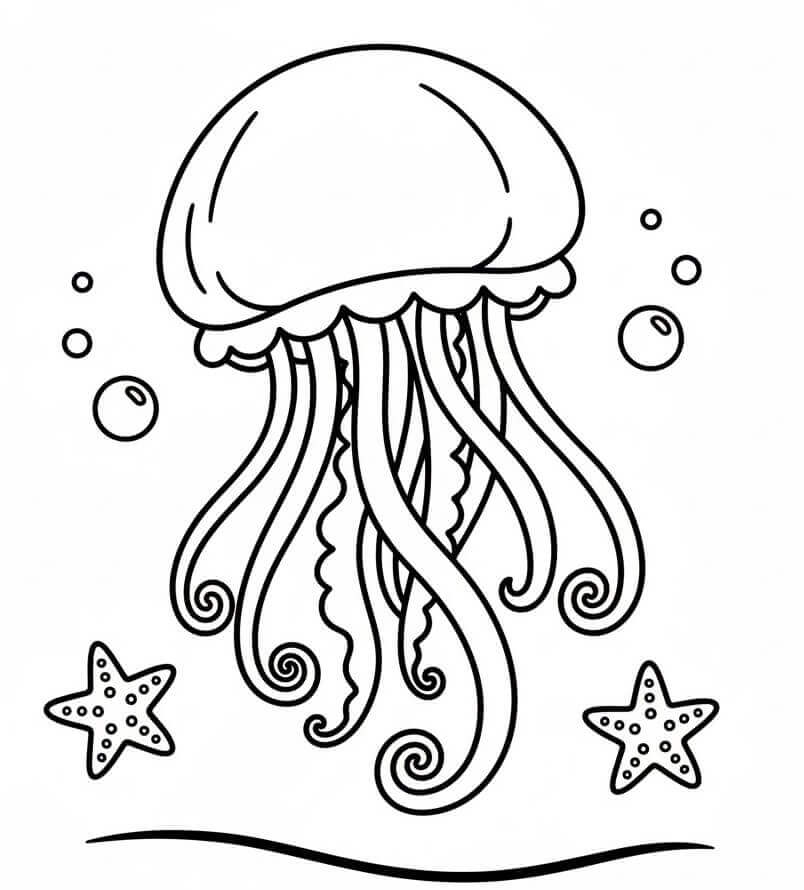 Medusa Sott'acqua da colorare