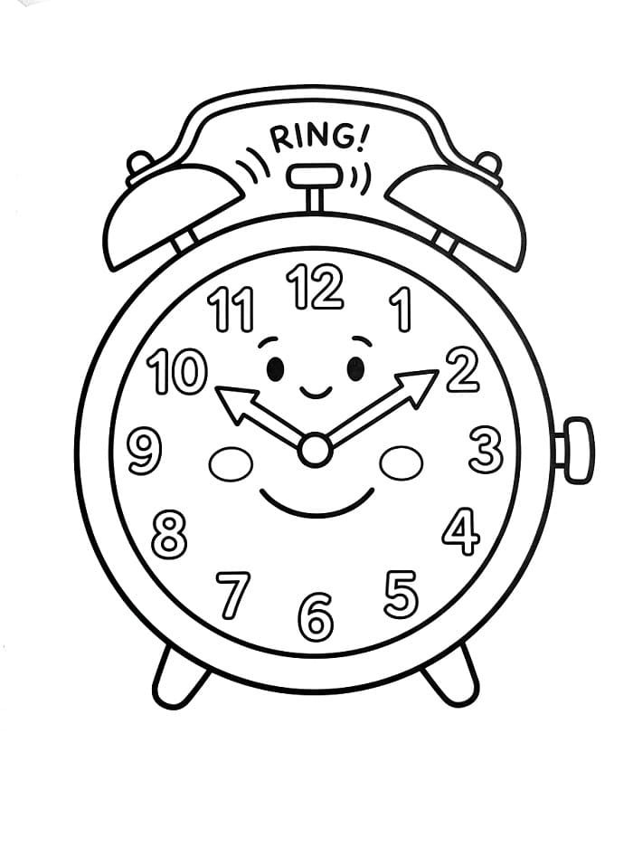 Orologio Adorabile da colorare