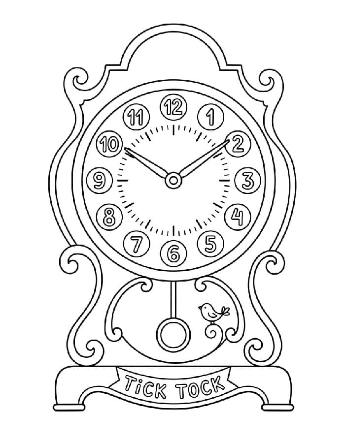 Orologio Base da colorare