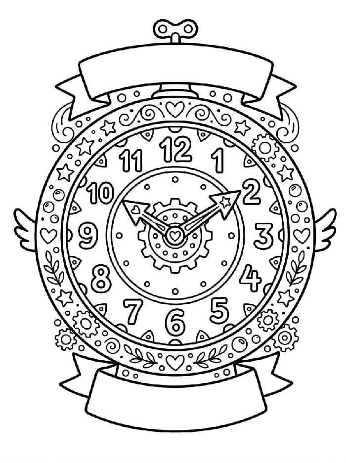 Orologio Fantastico da colorare