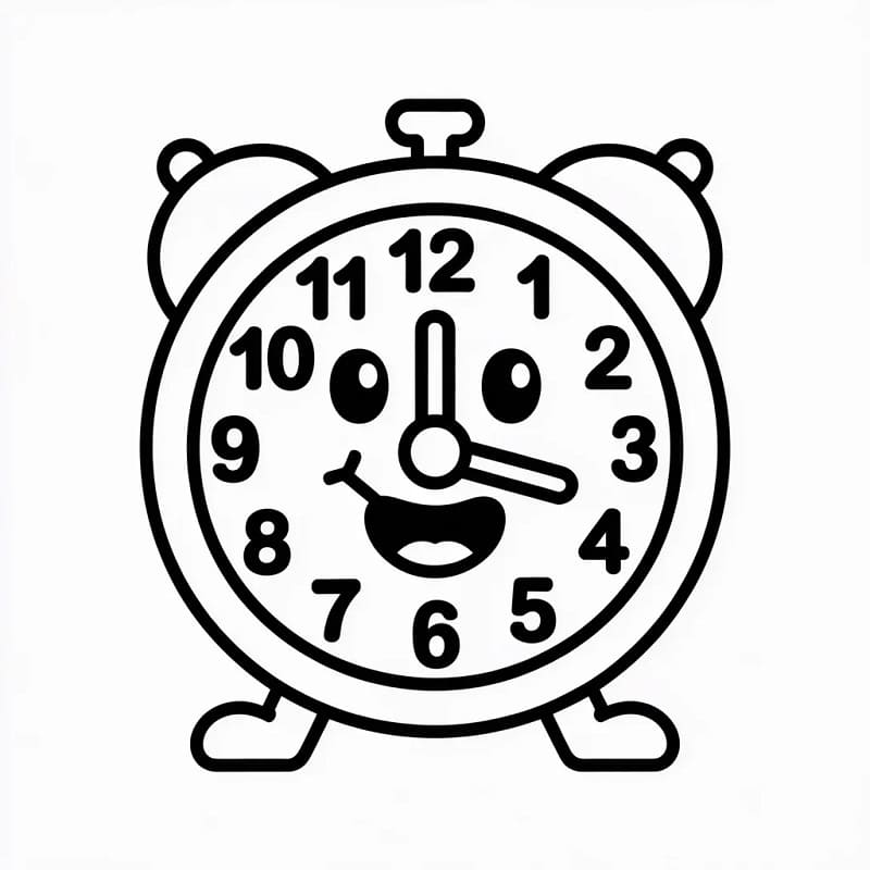 Orologio Gratis Stampabile da colorare