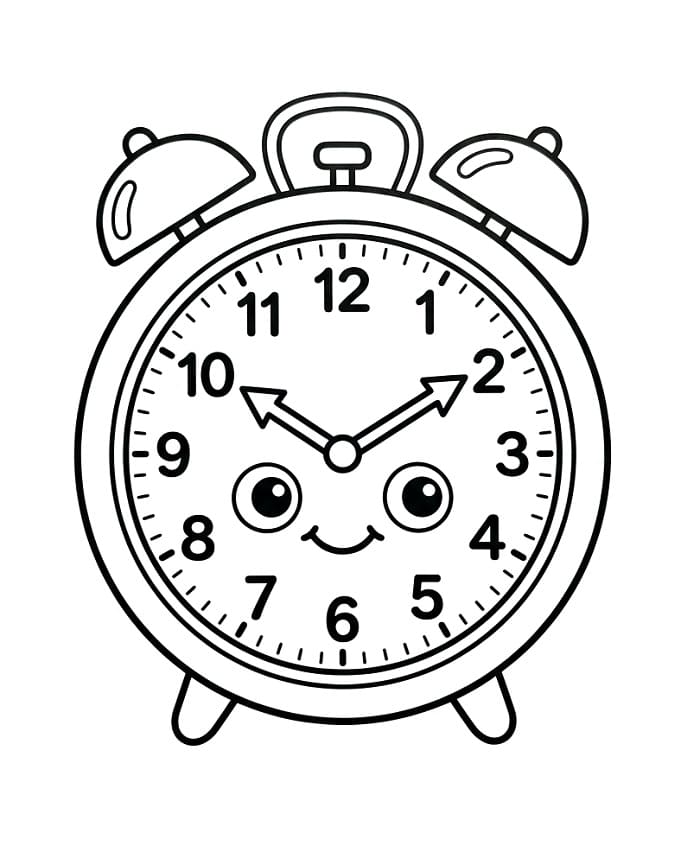 Orologio Gratis per Bambini da colorare