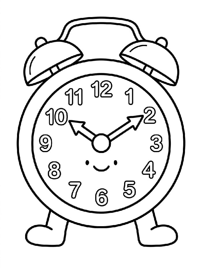 Orologio Grazioso da colorare