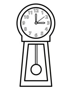 Orologio Immagine Stampabile da colorare