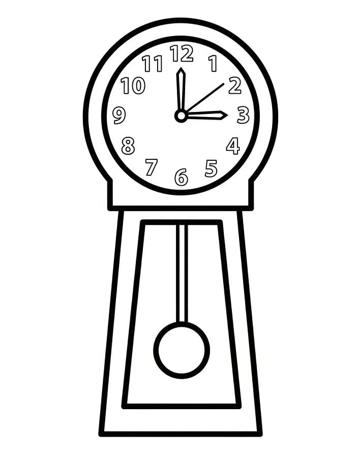 Orologio Immagine Stampabile da colorare