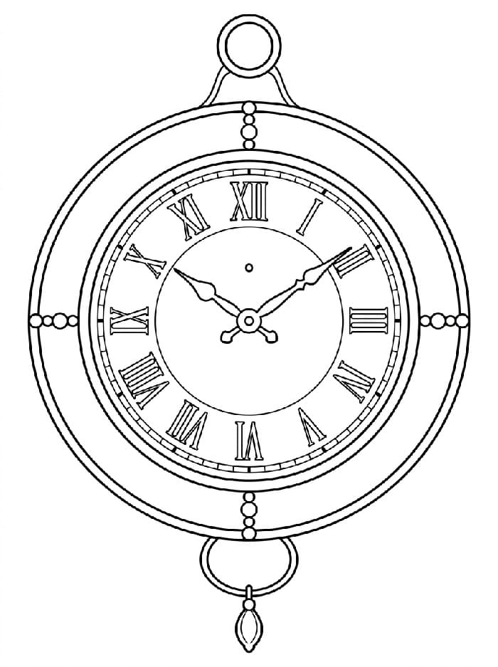 Orologio Semplice da colorare