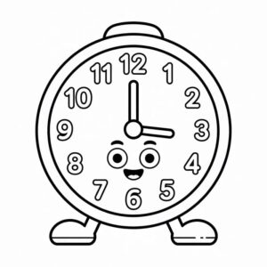 Orologio Stampabile da colorare
