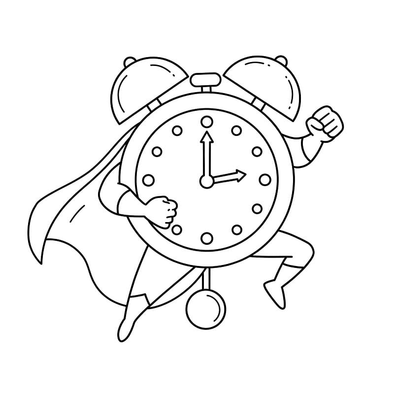 Orologio Stampabile Gratis da colorare