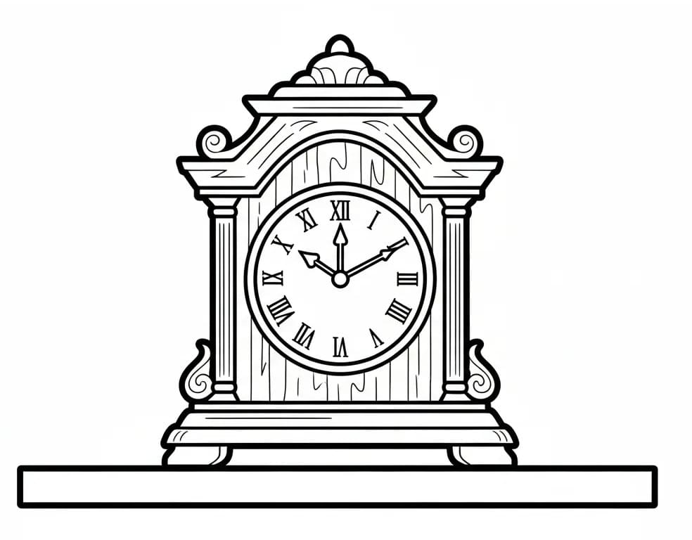 Orologio Stampabile per Bambini da colorare