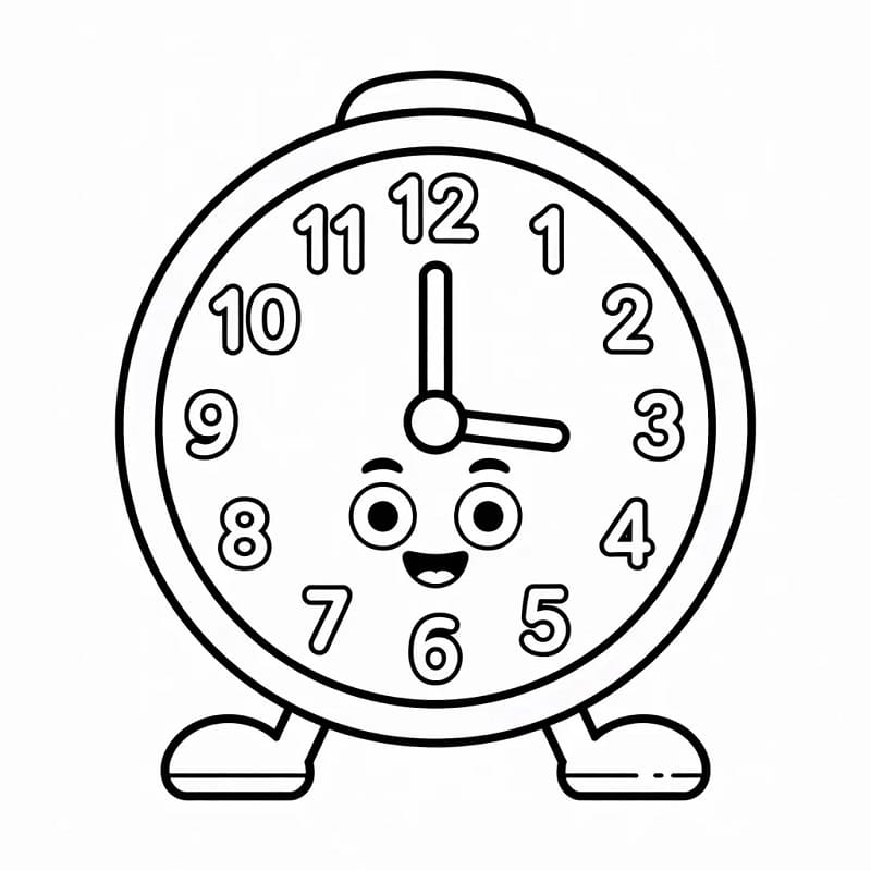 Orologio Stampabile da colorare