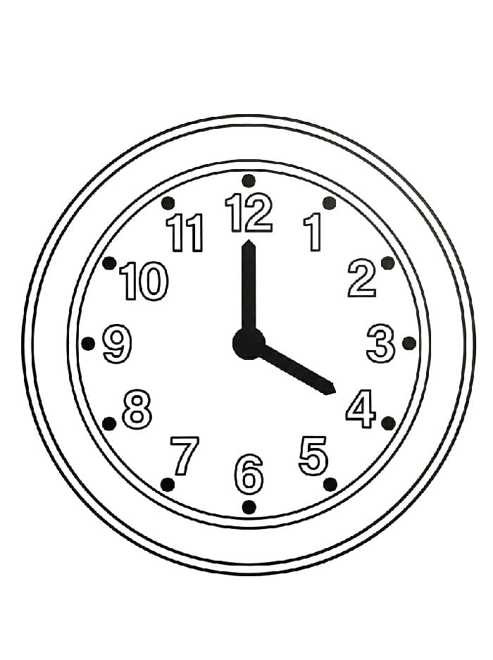 Orologio Straordinario da colorare