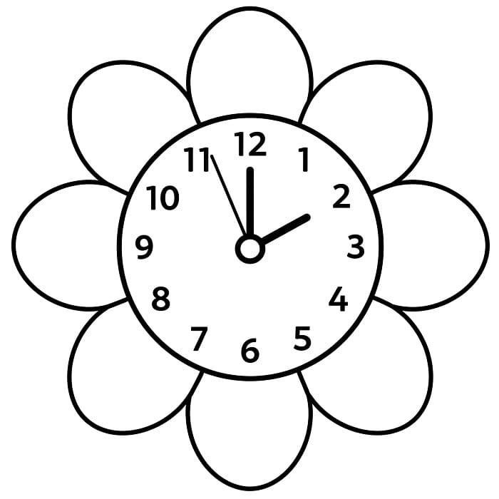 Orologio da Stampare da colorare