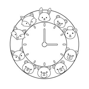 Orologio per Bimbi da colorare