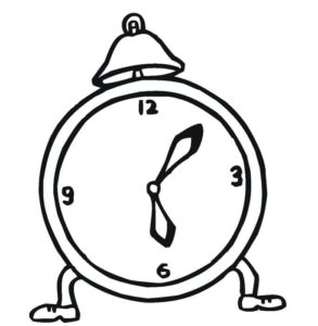 Orologio per Bimbi di 3 Anni da colorare