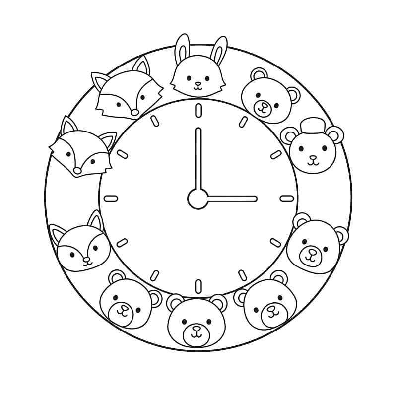 Orologio per Bimbi da colorare
