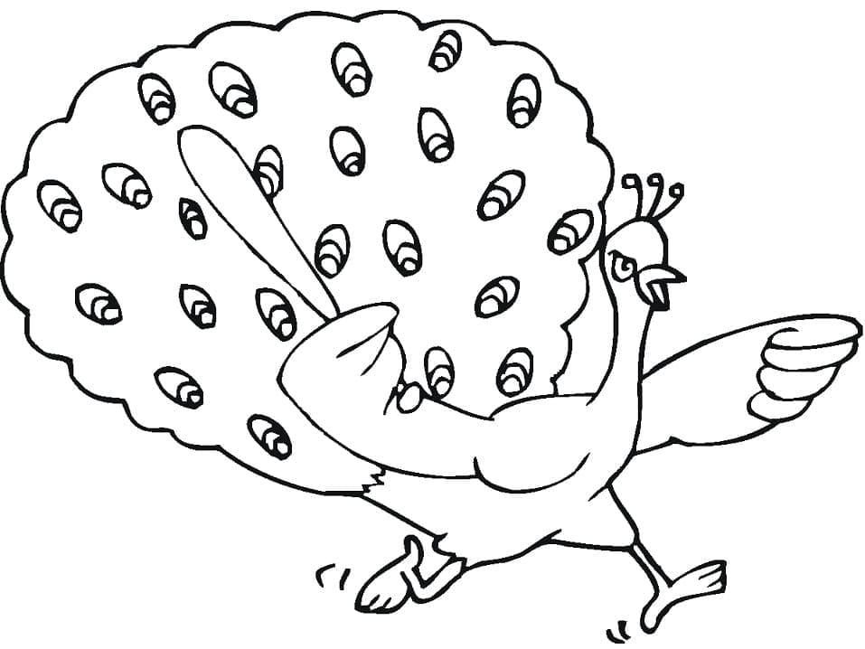 Pavone da stampare gratuitamente da colorare