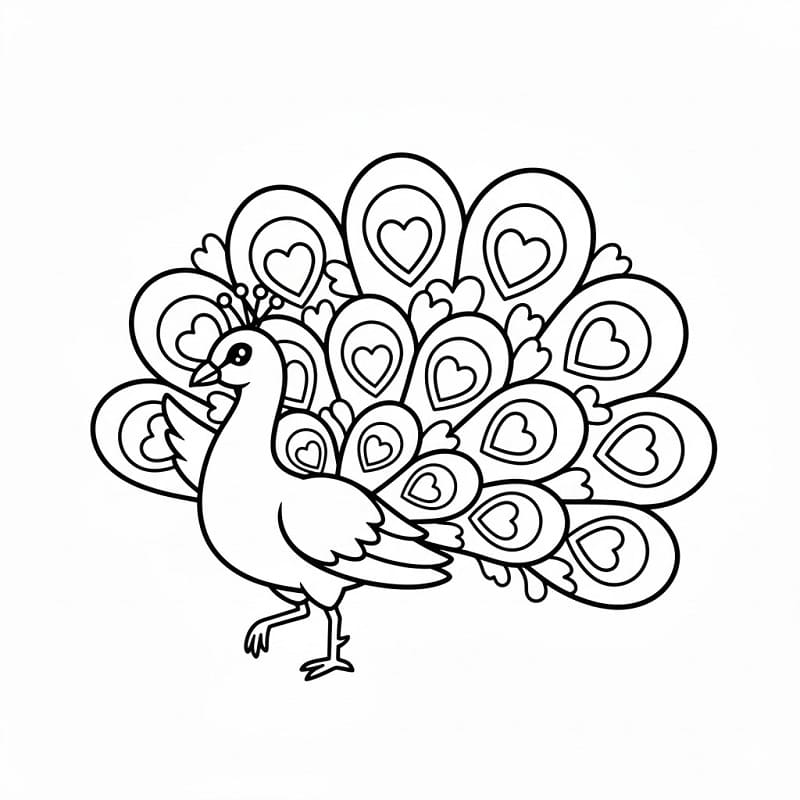 Pavone gratis da colorare