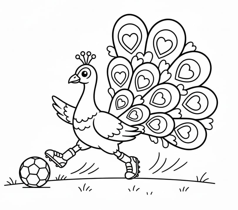 Pavone stampabile gratis da colorare