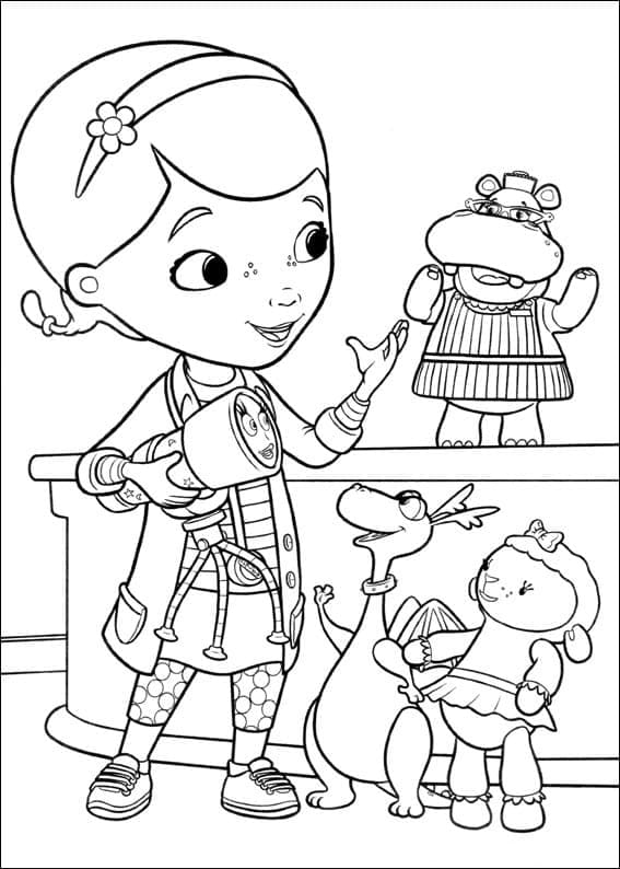 Personaggi di Dottoressa Peluche da colorare