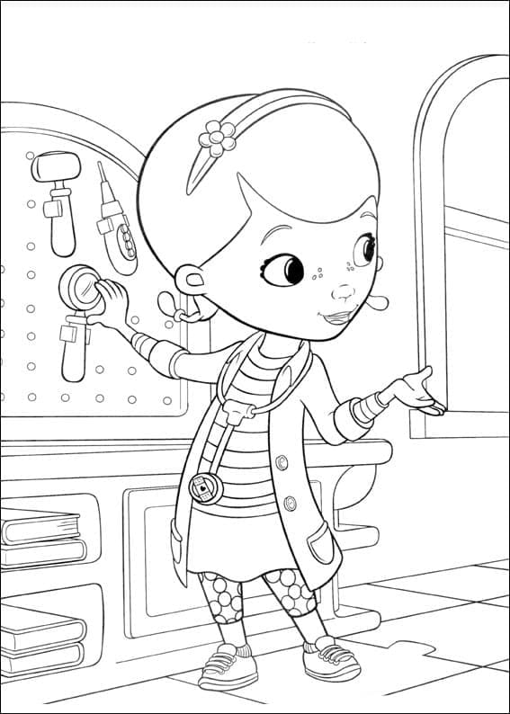 Personaggio Dottoressa Peluche da colorare