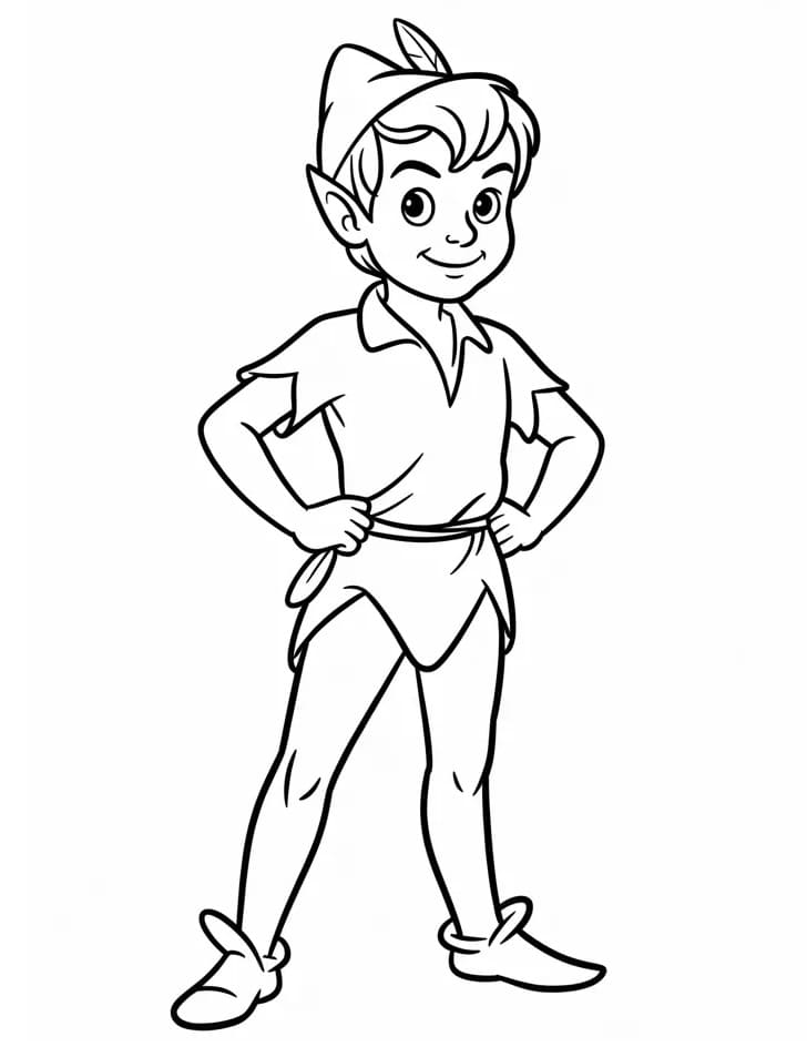 Peter Pan adorabile da colorare