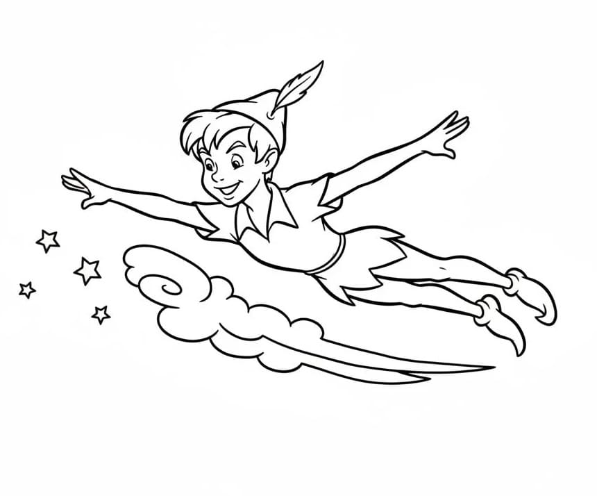Peter Pan animato da colorare