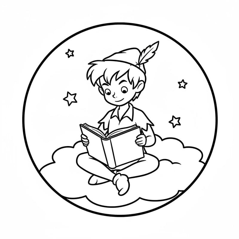 Peter Pan carino da colorare