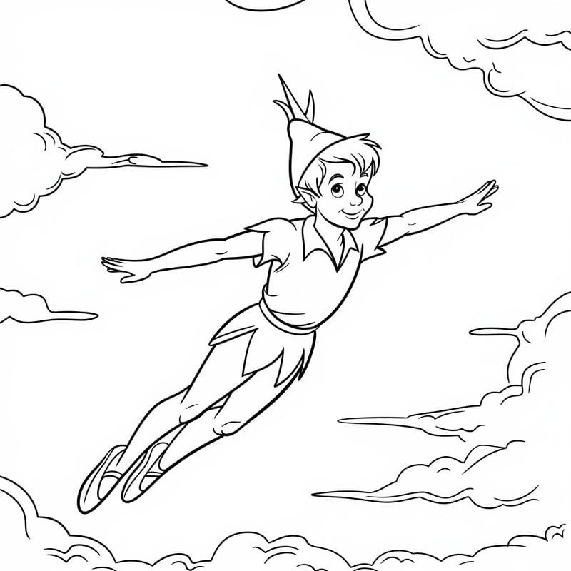 Peter Pan gratis da colorare