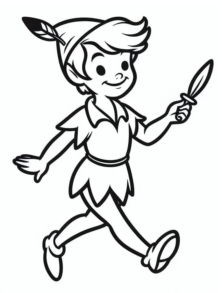 Peter Pan gratuito per bambini da colorare