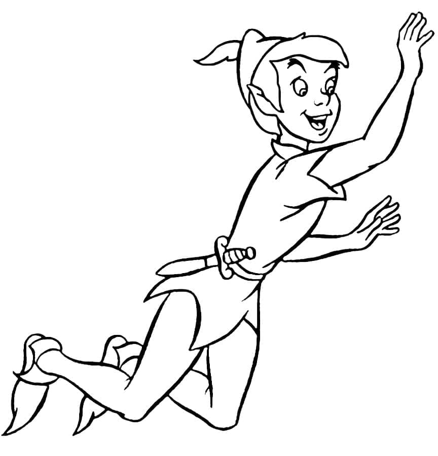 Peter Pan gratuito per i più piccoli da colorare
