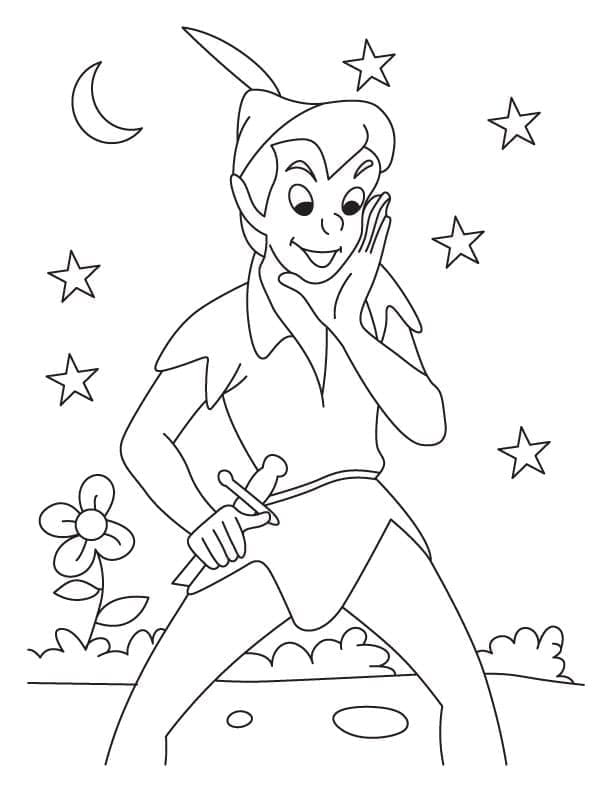 Peter Pan per bambini di 1 anno da colorare