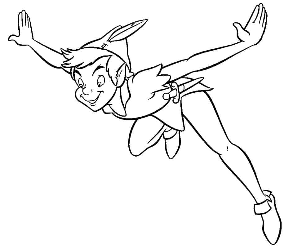 Peter Pan per bambini di 2 anni da colorare