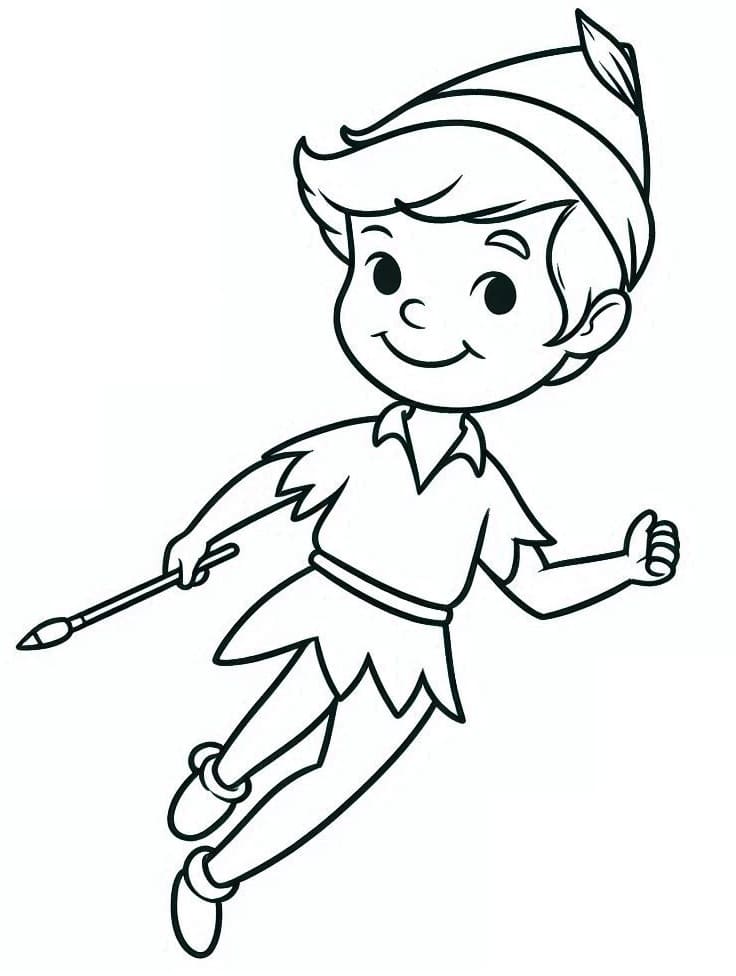 Peter Pan per bambini da colorare