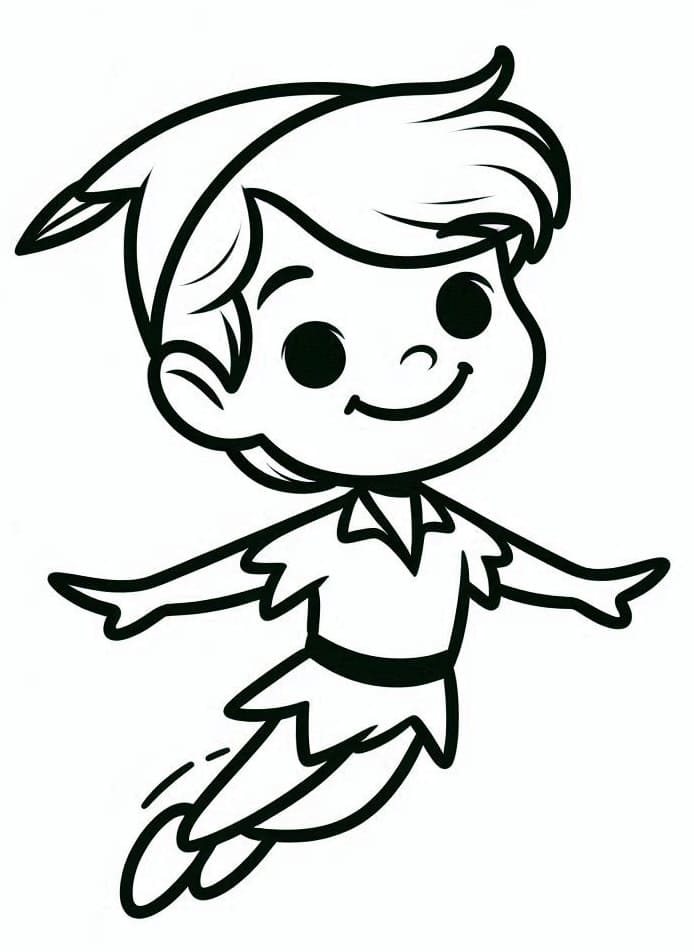 Peter Pan per la stampa da colorare