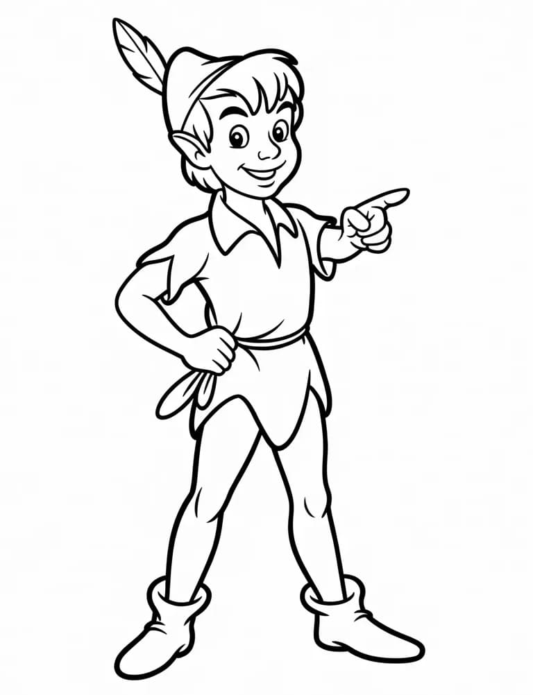 Peter Pan piacevole da colorare