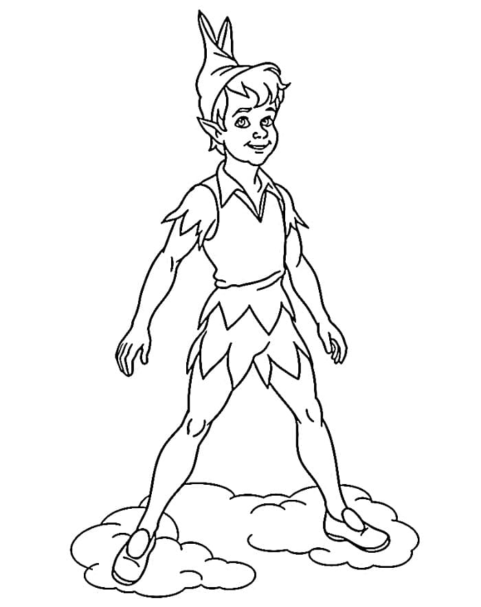Peter Pan senza costo da colorare