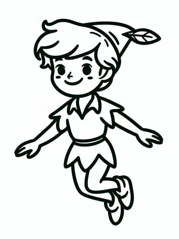 Peter Pan stampabile per bambini da colorare