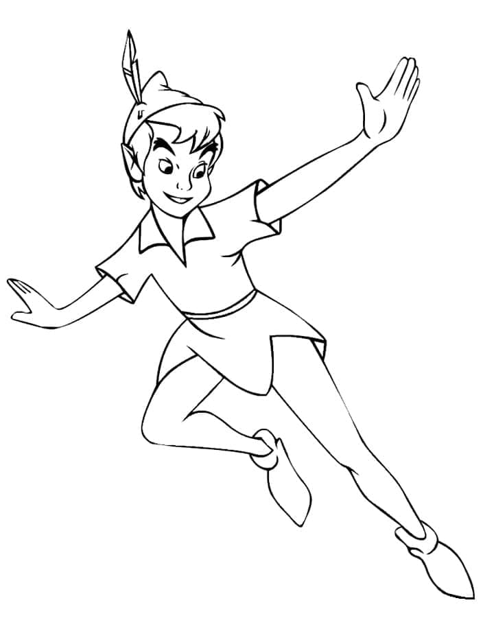 Peter Pan stampabile senza costo da colorare